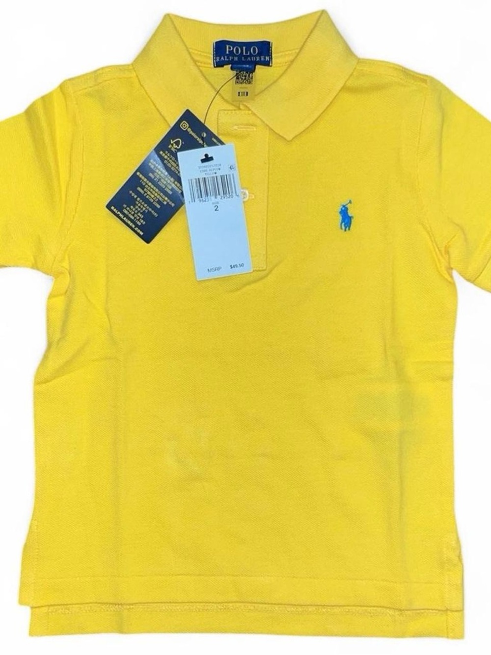 Polo Ralph Lauren Toddler Yellow Polo Shirt 2T NWT